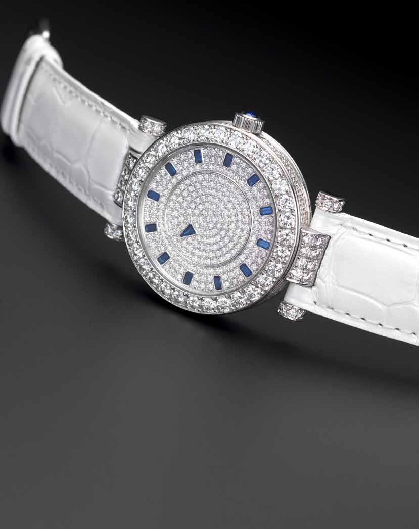 213 Franck Muller. A fine and rare 18ct white gold diamond and sapphire set automatic wristwatch Master Mystery, No.43 circa 2000 21-jewel Cal.