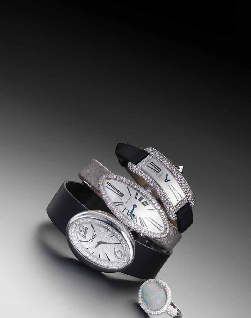 256 Piaget. An 18ct white gold diamond set wristwatch together with matching ring Limelight Magic Hour, recent 5-jewel Cal.