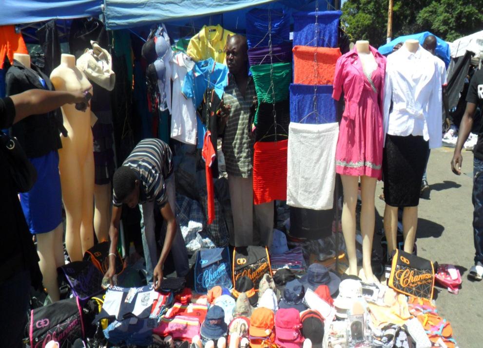 shopping sequence where you have to bend to select the desired items and Mpedzanhamo (Poverty Alleviation market) because even those of low income can be decently dressed as a result of the