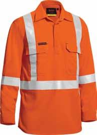 197gsm TENCATE TECASAFE PLUS 580 WOMENS TAPED HI VIS LIGHTWEIGHT FR VENTED SHIRT BL8097T Sto-nor 9801 FR Reflective taped hoop