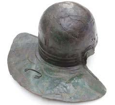Exposed in Ancient Roman Collection of the Museum of Croatian Archaeological Monuments- Split Burnum helmet from Ivosevci near Kistanje is a Bronze