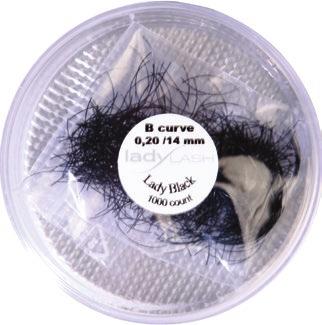 Professional lashes 101 sort B natural effect by thickness: 0,