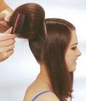 smoothing top layer of hair only.