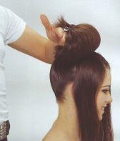 9 Flip ponytail forward and grip