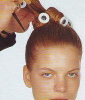 Secure hair in ponytail