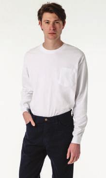 1807GD Garment Dye Crew Neck Long Sleeve T-Shirt Unisex, S 2XL, 18 Singles, 6.
