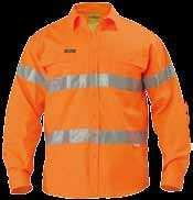 pockets with button down flaps Solid colour high visibility protection 2 button adjustable full gusset sleeve cuff 100% Cotton Preshrunk Drill