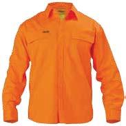 HI VIS DRILL SHIRT BS6339 2 chest pockets with button down flaps Left pocket with pen