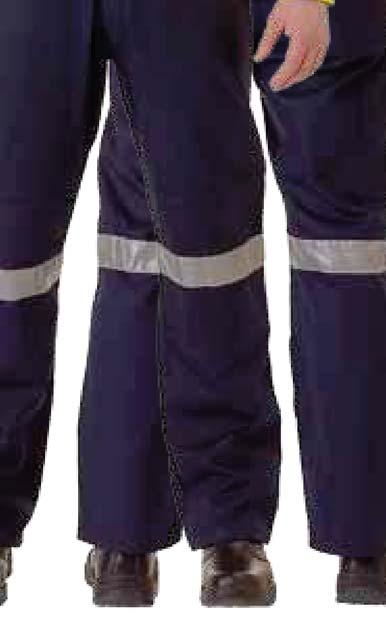 190gsm Regular 77-117 3M TAPED HI VIS COVERALL BC6357TW 3M Reflective taped Hoop pattern around body Metal press stud front and sleeve cuff fastening Front right chest pocket with zippered opening