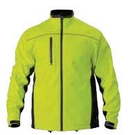 VIS SOFTSHELL L JACKET BJ6059T Reflective taped Hoop pattern around body Water resistant fabric with breathable