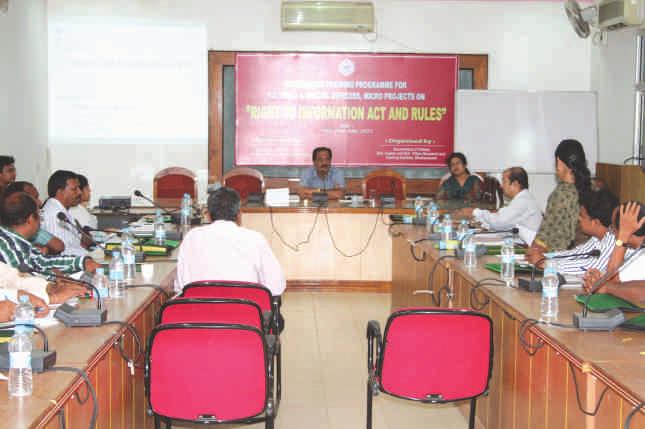 2) Orientation training programme on PCR & POA Act and Rules for two days (Jan 6-7, 2012) was organised with 25 participants.