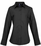 Semi fitted styling with a stiffened formal cut collar and button fastened cuffs that can fit