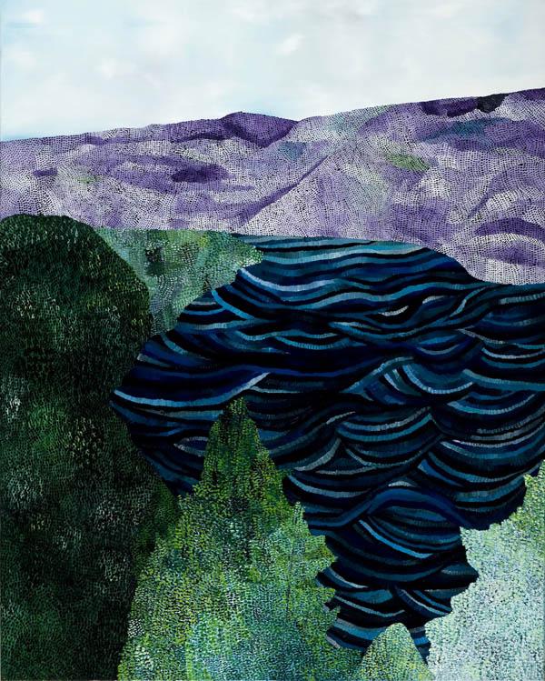 Purple Mountains, 2012, oil on linen, 100 x 80 cm.