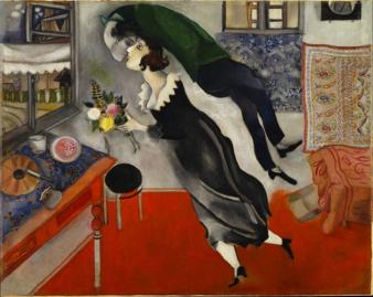 Im 1084 Marc Chagall, Vegap, Bilbo 2018 Birthday (L'anniversaire), 1915 80,6 x 99,7 cm The Museum of Modern Art, New York, Acquired