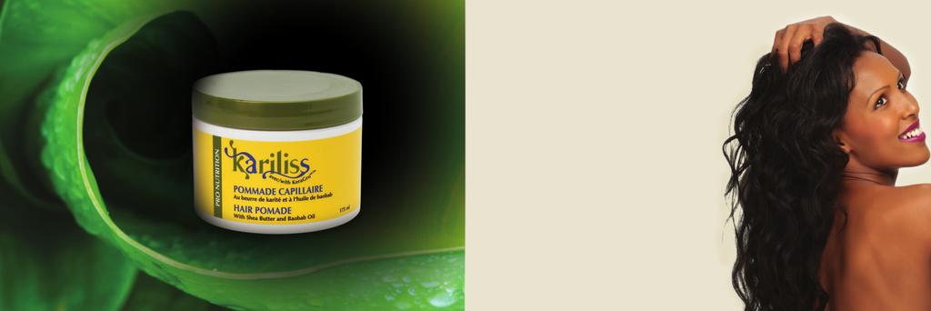 Kariliss Hair Pomade is a beautifying haircare enriched with KeraGro, an exclusive compound with Shea Butter and a naturally derived growth stimulator.