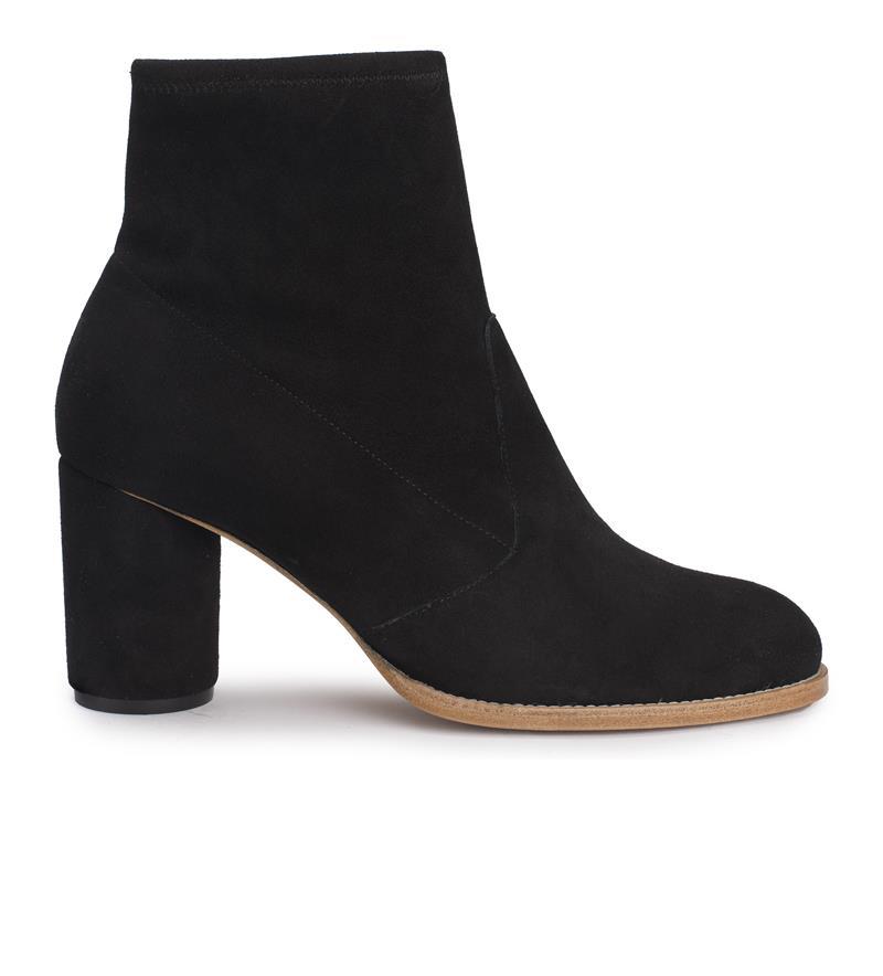 RUTH Heel boots made in Portugal Heel 7,5 Suede Black Wholesale Price: 74