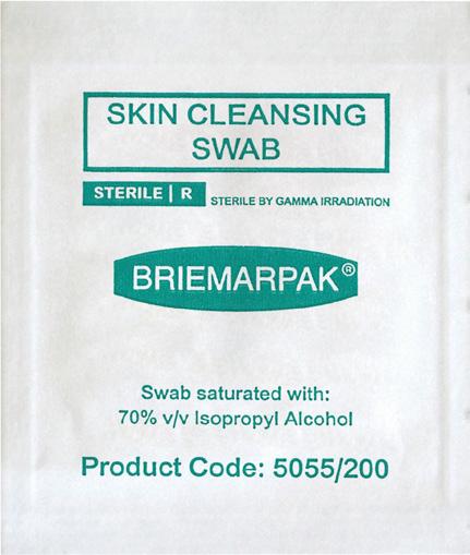 The importance of Swabs: An effective antibacterial formula for cleansing the skin prior to injection.