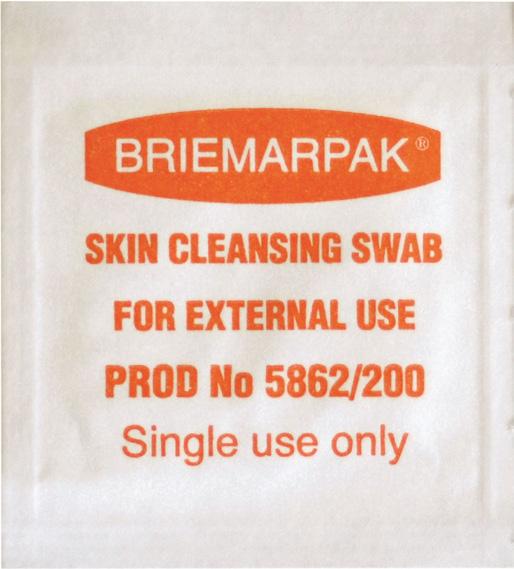 70% IPA Swab 70% Isopropyl Alcohol plus 1% Chlorhexidine Swab (with non woven swab) Sachet Size: 47.5mm x 51.5mm Towel Size: Folded 30mm x 27.