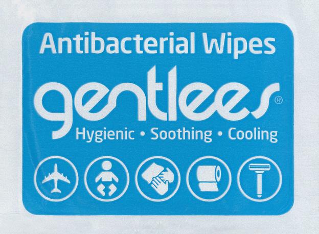 Sachet size: 80mm x 60mm Towel Size: 120mm x 140mm BRMG1000 Briemar Gentlees Antibacterial Wipe 120x140mm 1000 individual wipes per outer carton Promed Sterile Sodium