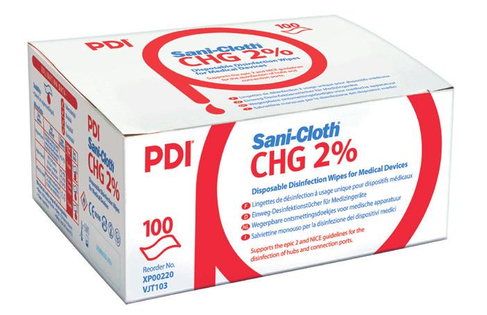 PDI Sani-Cloth Disposable disinfection wipes for medical devices Individual sachets for use to disinfect catheter hubs and ports