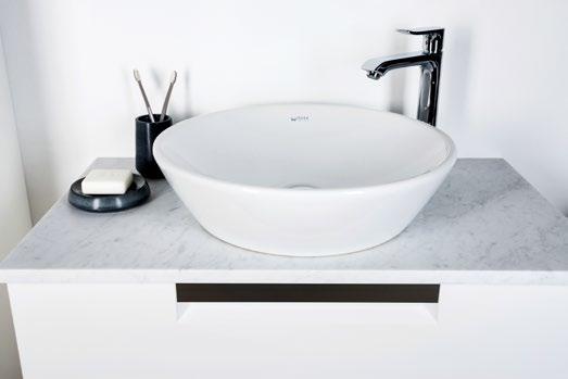 MATCH EVOKE with marble worktop and CIOTOLA washbasin a combination