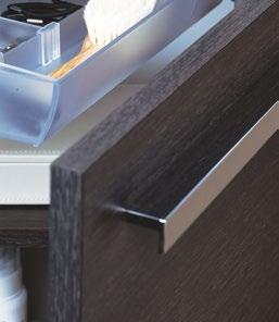 * If these cabinets are planned with LED illumination of drawers, only the handles H1/369CH,
