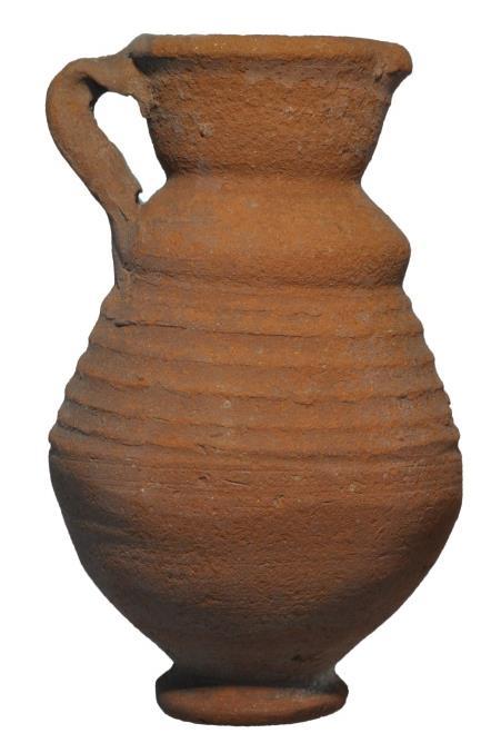 184 Identified rim forms include the flanged rim jugs 185 of the Augustan or later Roman period. Figure 71 Ribbed jug, dated c. AD 100 200, 14.9cm height. Mercer Art Gallery, Harrogate, HARGM3812.