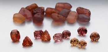 They are a rich honey brown/yellow garnet that has a specific inclusion known as treacle or oil in water, that can give the garnet a hazy appearance.