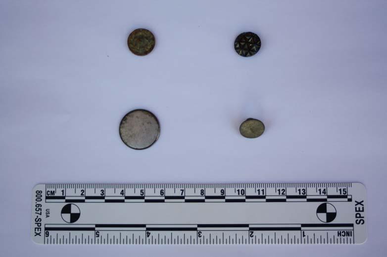 Fort York National Historic Site (AjGu-26), Toronto Page 63 Plate 17: Buttons from the Government House trench. Top.