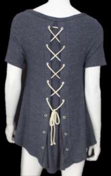 ROPE LACE UP TEE VM238-