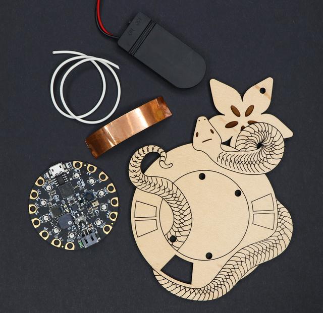 Tools & Materials You'll need: Circuit Playground Express Copper Foil Tape Solid-Core Wire or Magnet Wire 2x 2032 Coin cell battery holder or small lipo battery double sided tape or small zip ties