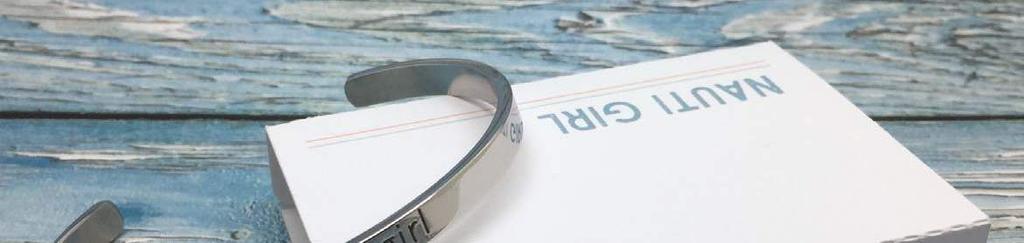 NEW! NAUTICAL MESSAGE BANGLES 12 Introductory Designs Solid Stainless Steel with Black