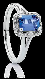 NEW TanzaniteØ & diamond ring 449
