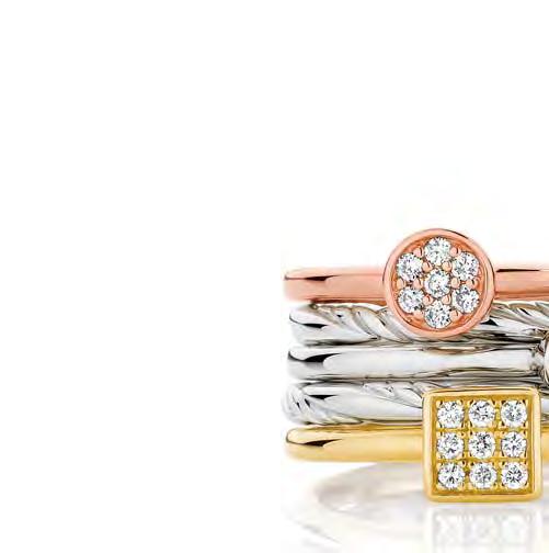 collection New designs from the Khloe collection Mix and match collection in yellow, white and pink gold.