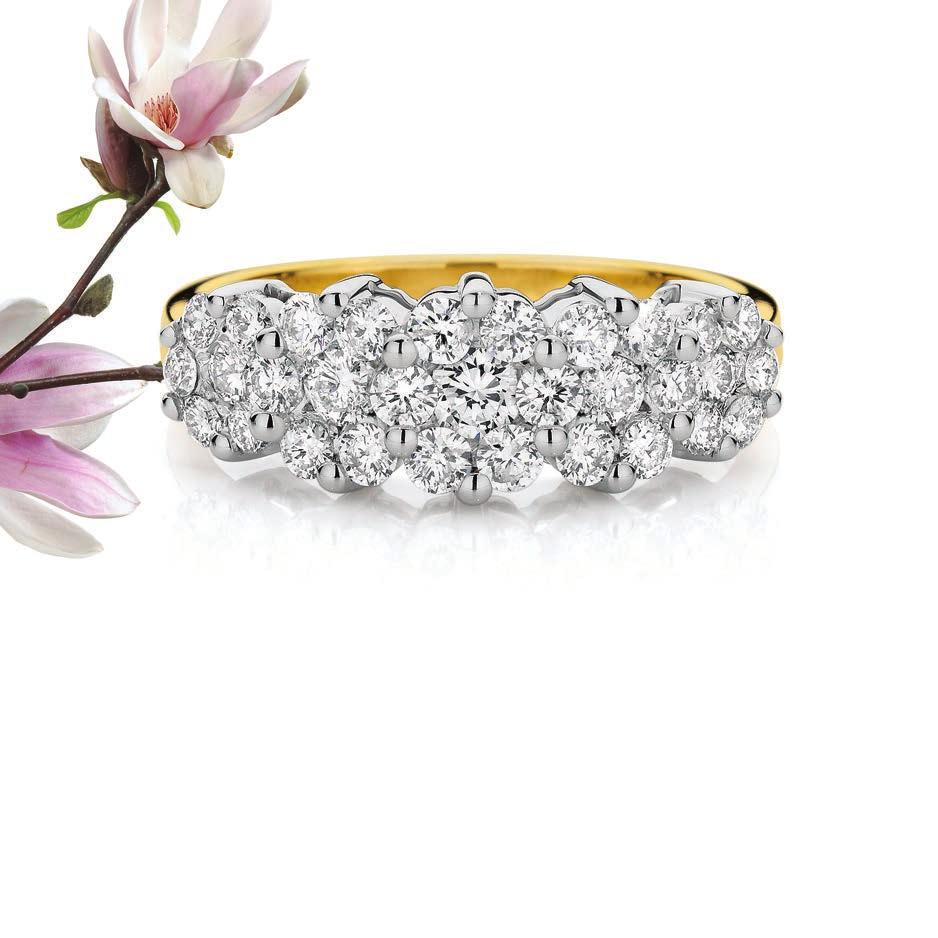 Spring time is pretty ring time. SAVE $400 WAS $2199 NOW $1799 1.00ct Diamond Dress Ring in 9ct Gold 015 We reserve the right to correct any printing errors.