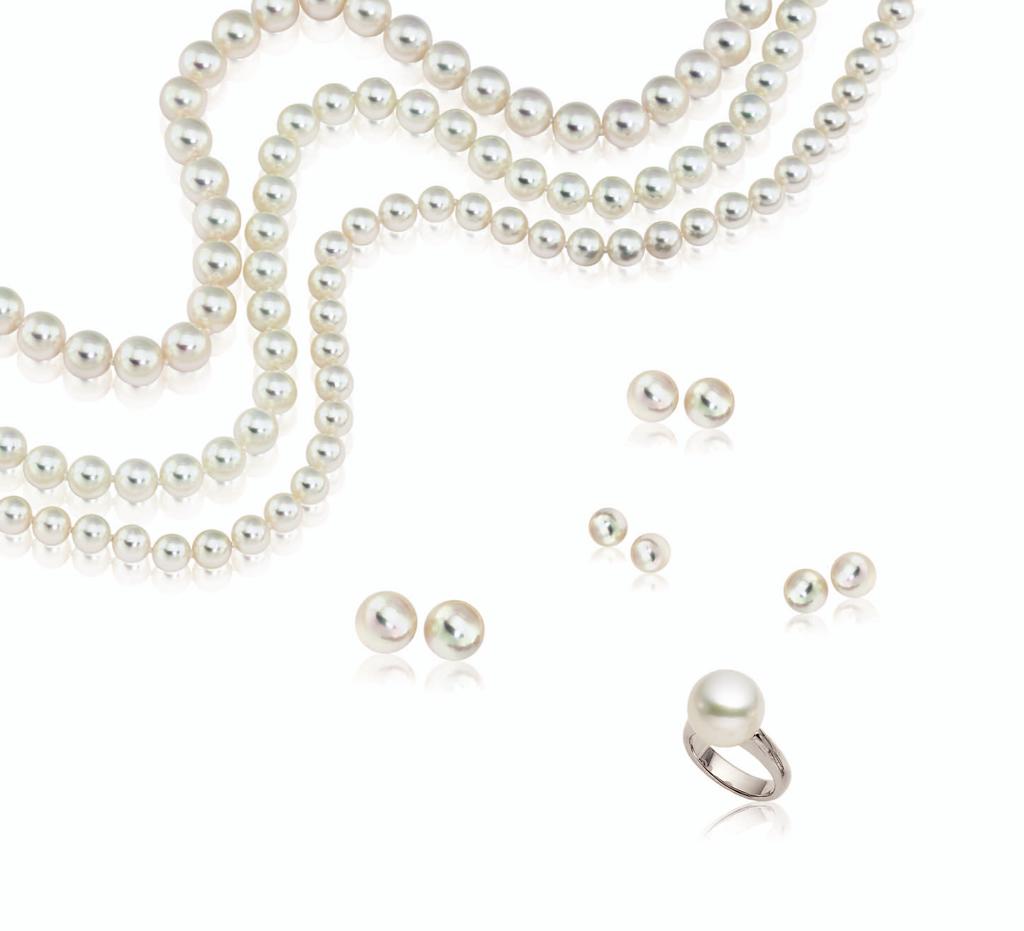 A G All items available in variety of sizes and lengths. A. &. ultured pearl strand necklaces starting from $650.