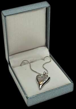 Plated 2 Tone Heart Necklace
