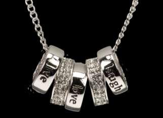 PLATINUM PLATED SENTIMENT NECKLACES DUE EARLY SEPT.