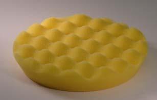 #BC1 QFC Yellow Foam Compounding Pad Features hexagon embossed pattern  contact.