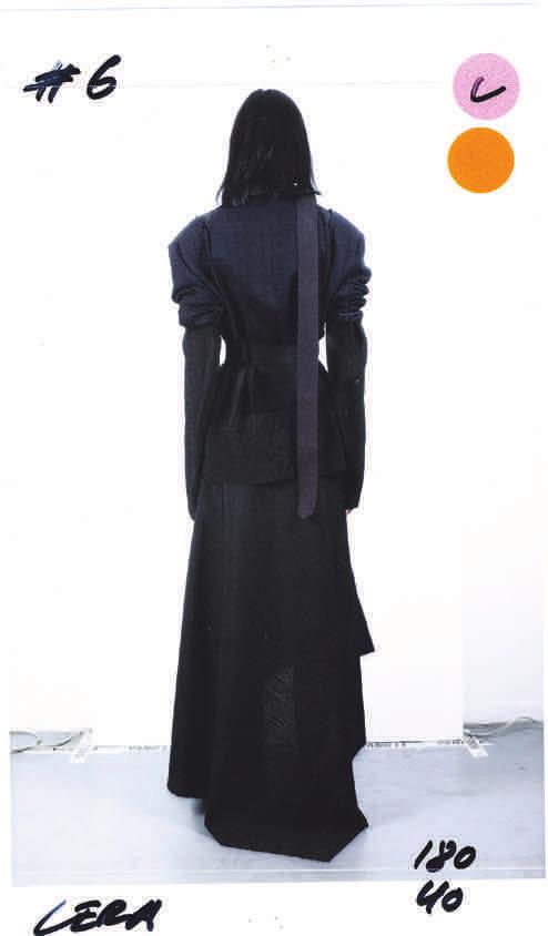 LOOK 06 F6101 BLACK JACKET WITH DECONSTRUCTED