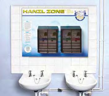 All Hanzl and Clea dispensers are lifetime guaranteed HANZL ZONE Skin Safety Centre Wallboards Any combination of Hanzl Zone Wallboards can be specially made to suit your needs! Look, no soap!