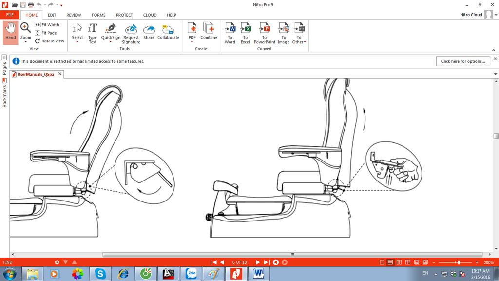 single Box) 1. To set backrest up: Lift up the backrest until a Click is heard.