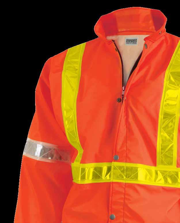 Reflective Striping packages be seen. be safe. add reflective striping to ranpro protective outerwear.