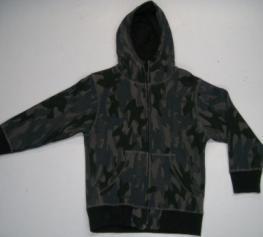 Cuff & Bottom Mens Hooded Full Zipper  Cuff & Bottom Print: Camouflage All over Print Product CODE : SWM 120