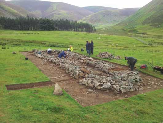 Excavation of Longhouse, Glenrath, Scottish Borders contains in fact a well-preserved Bronze Age agricultural landscape with elements of later settlement pointing to its continuous use over much of