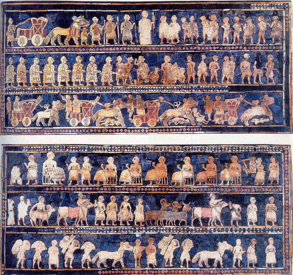 Early Dynastic Era Standard of UR, Wall Mural UR Dynasty I, 2600 B.