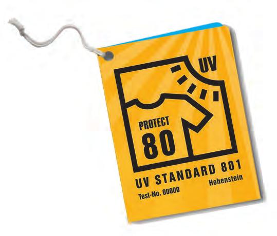 15 APPENDIX 3: UV STANDARD 801 HANGTAG UV Standard 801 Hangtag - optional Labelling is the responsibility of the applicant.
