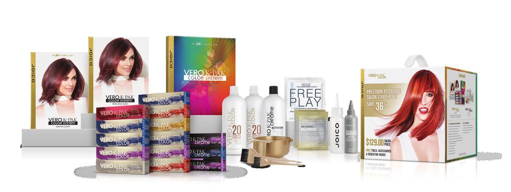 SAVE 36% AVAILABLE JULY - DECEMBER 2018 FREEDOM TO CREATE $129 VERO K-PAK COLOR STARTER Just one try and you ll see why Vero K-PAK s pure tone palette is the joi of artistically adventurous colorists