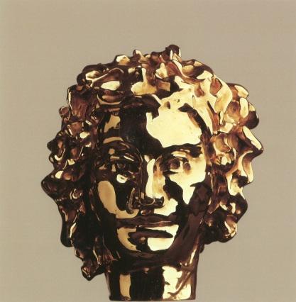 Dionysus Gilded Bronze 9 x 8 1/8