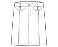 At-the-Knee Box Pleated Skirt 407087-BP8 407088-BP2 407089-BP7 (7, 8-16 EVEN) WOMENS: 0-20 Long Stretch Twill Skirt 98%